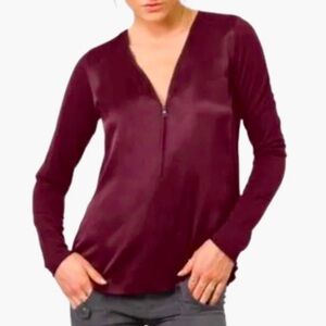 G.O. Silk go, zippy, redux Burgundy top